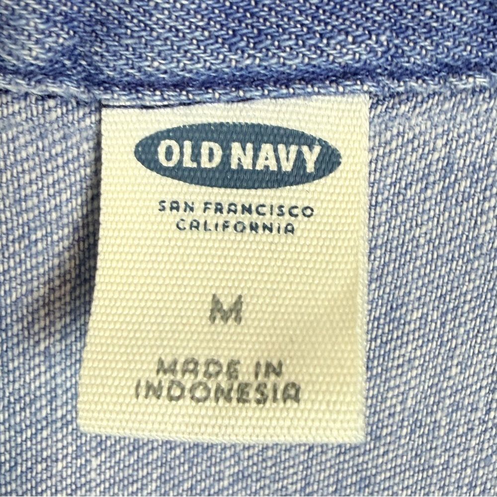 Old Navy Chambray Short Sleeve Shirt Dress M - Picture 3 of 10